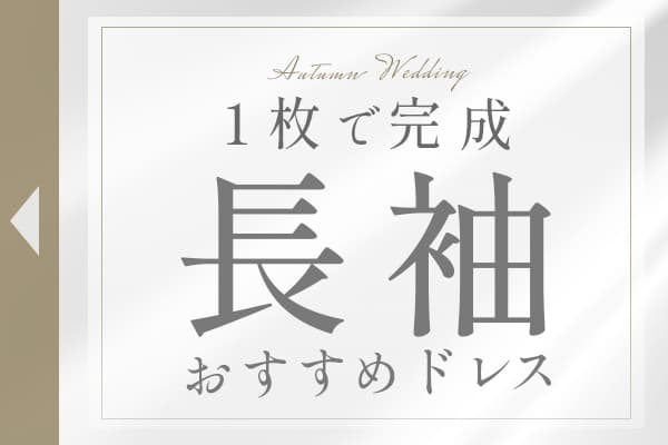 1枚で完成｜秋のお呼ばれ長袖ドレス
