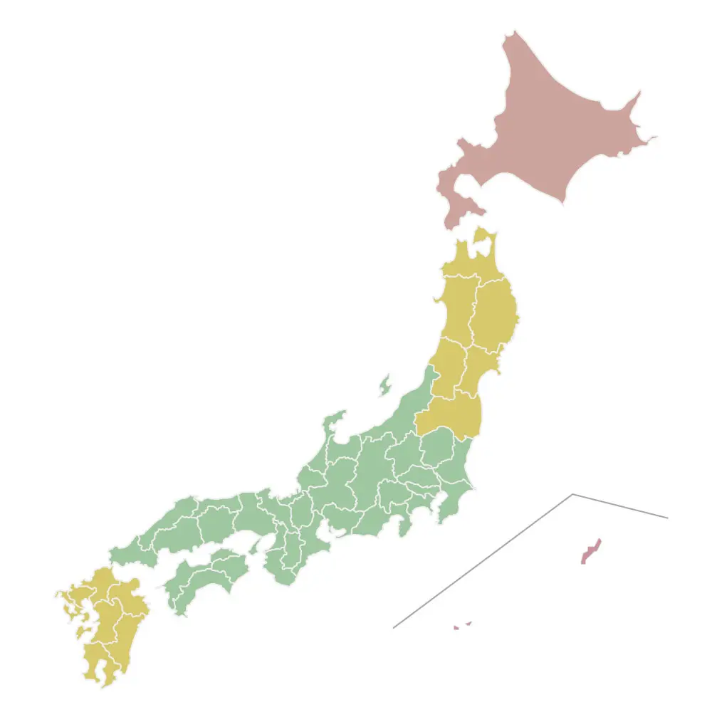 配送日程目安地図