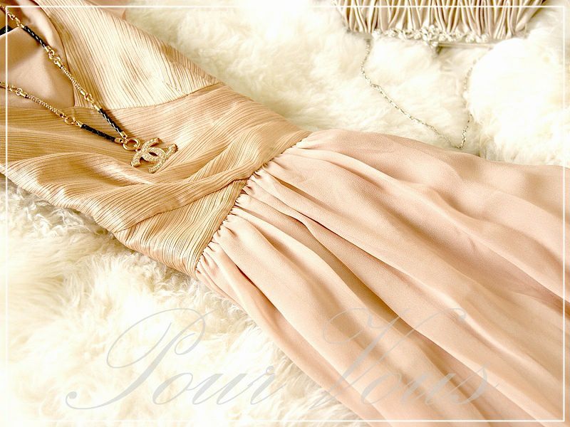 シフォン Aライン ドレス | PourVous（プールヴー）パーティードレス専門店
