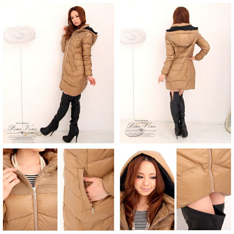 ラムファー ダウンコート ミディアム丈 ダウンコート