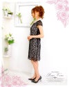 レース 花柄刺繍 Aライン ワンピース