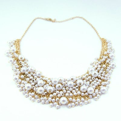 ビジュー パール ロングネックレス