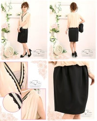 ドレープ シフォン ワンピース