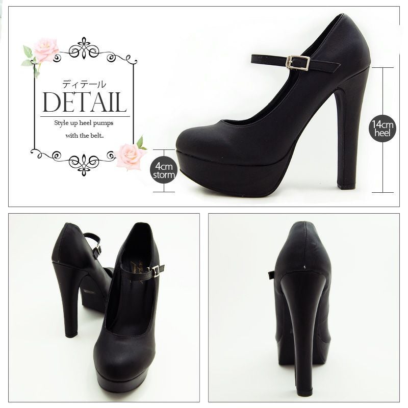 ストラップ & ベルト パンプス プラットフォーム ハイヒール