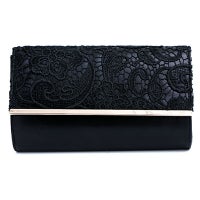 スクエアレースクラッチバッグ