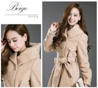 丸襟が可憐なラウンドカラーフェミニンコート