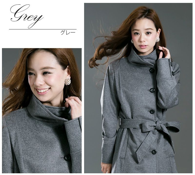 上質なカシミヤがリッチなスタンドカラーコート