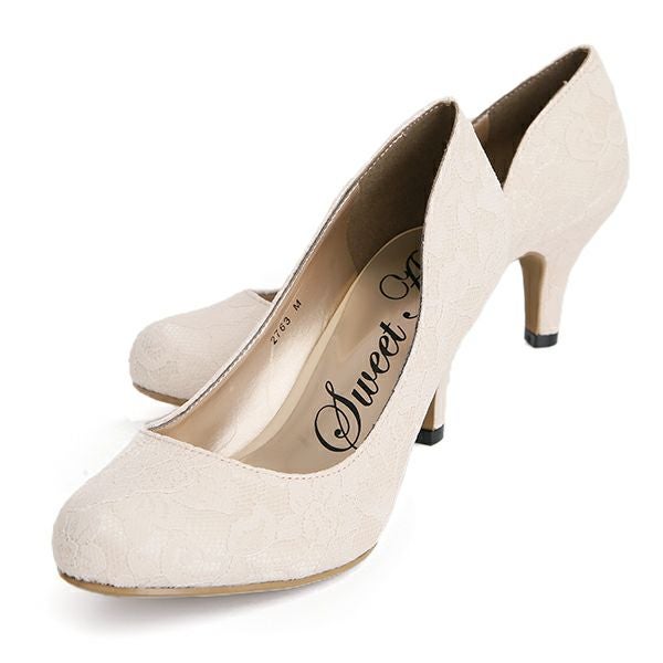 パールフラワーパンプス