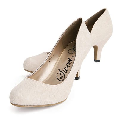 パールフラワーパンプス