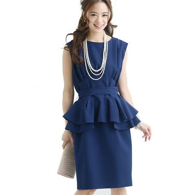 ペプラムマーメイドドレス