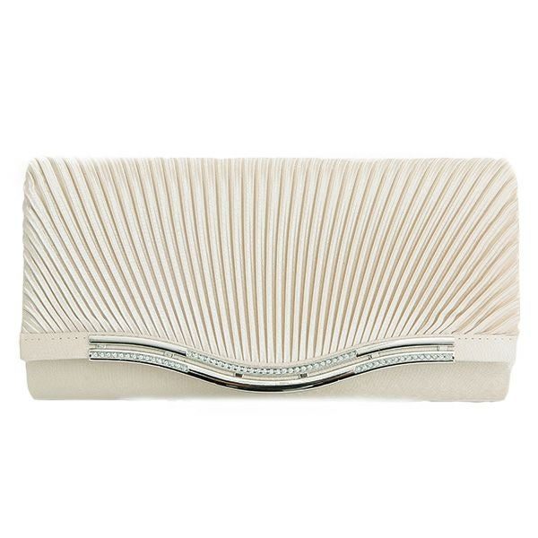 ウェーブ＆プリーツクラッチバッグ