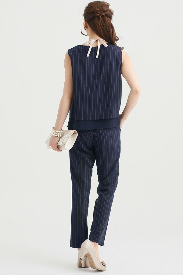 ネイビー×ストライプ後