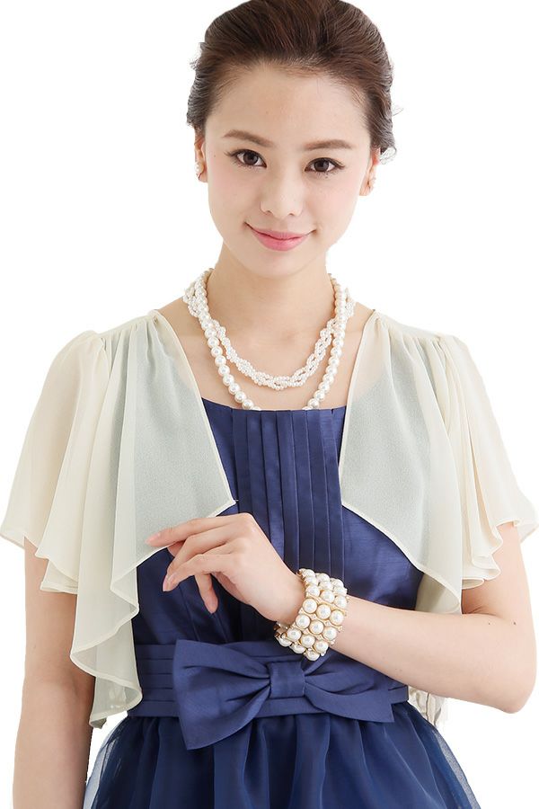 チュールレースフレアボレロ