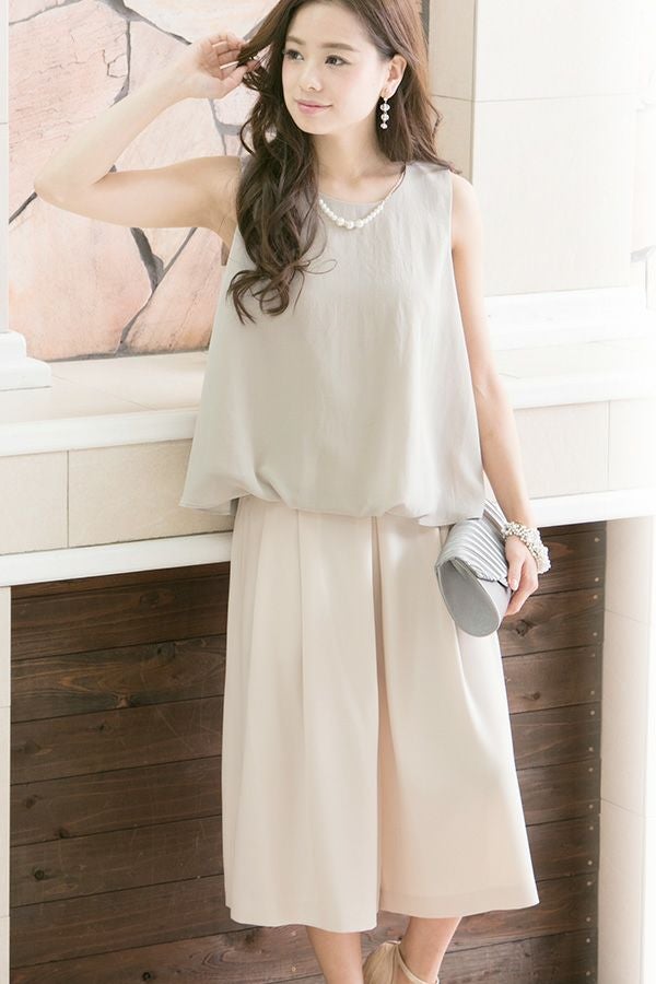 バルーンフリルパンツドレス