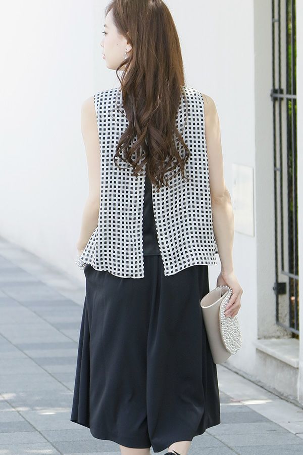 ギンガムブラック（後ろ）