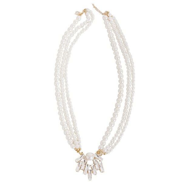 ビジューパールネックレス