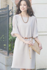 シースルースリーブワンピース