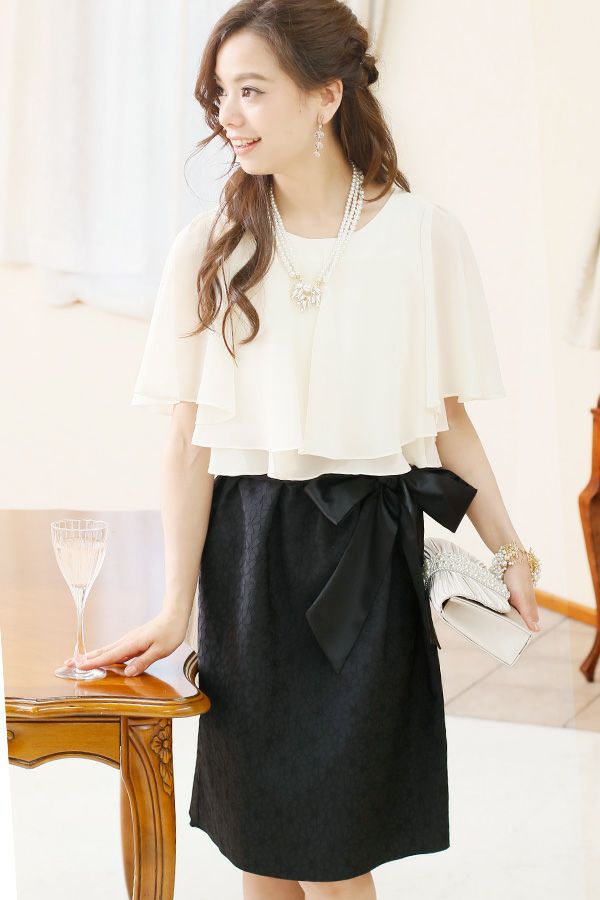 シフォンリボンワンピース