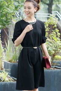 スリーブリボンボックスワンピース