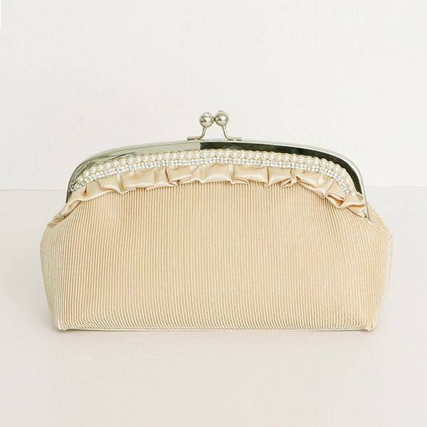 ビジューギャザークラッチバッグ