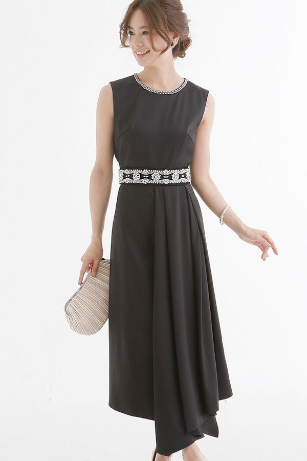 エレガントビジューマキシドレス