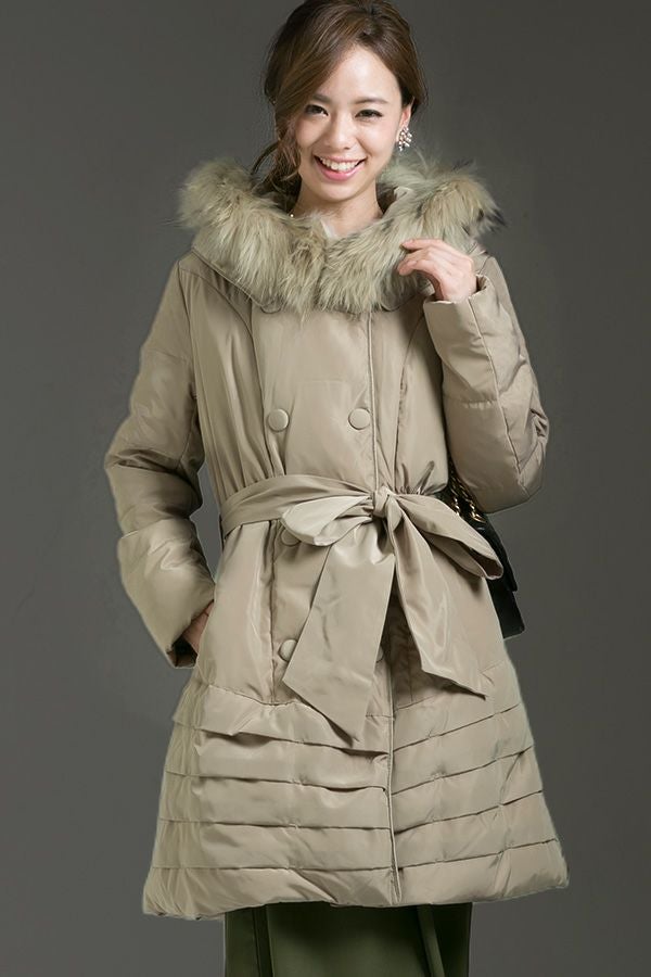 ダブルプリーツダウンコート