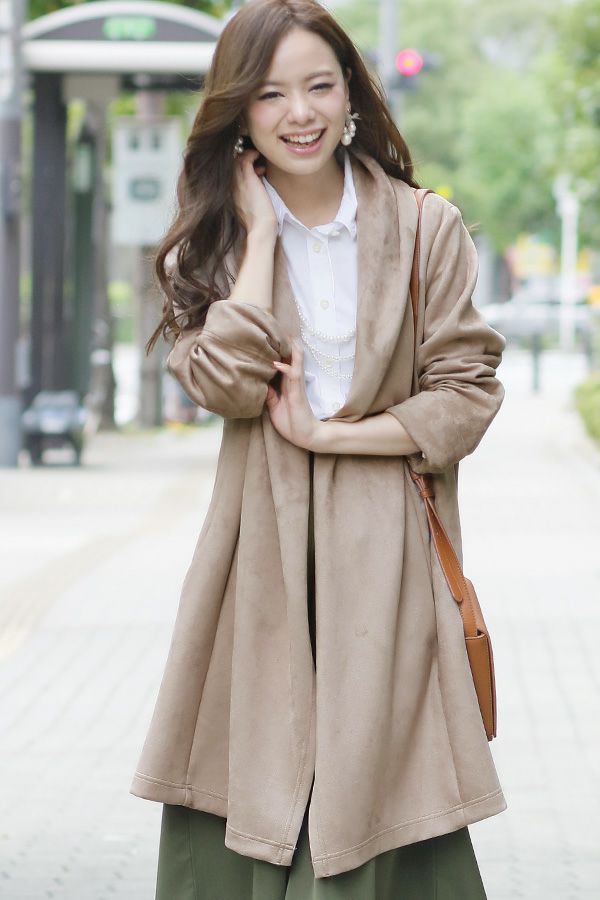 フェイクスエードコーディガン