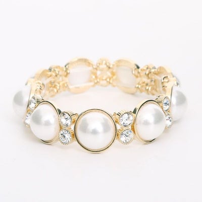 ビッグパール＆ビジューブレスレット