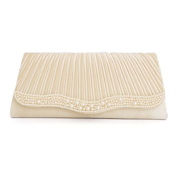 パールギャザークラッチバッグ