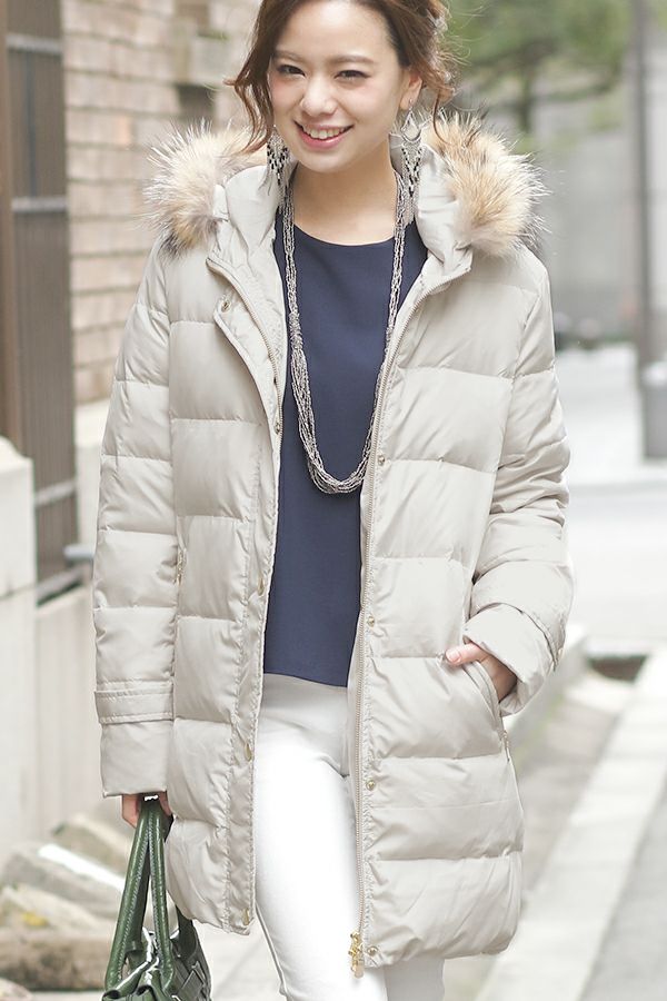 ゴールドボタンダウンコート