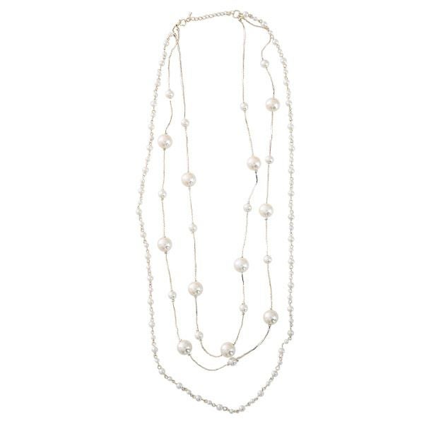 三連パールネックレス