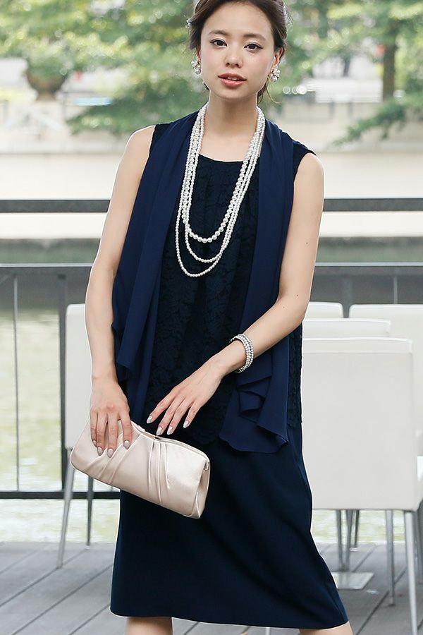 ネイビー（ジレ（前））