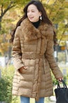 ファーカラーダウンコート