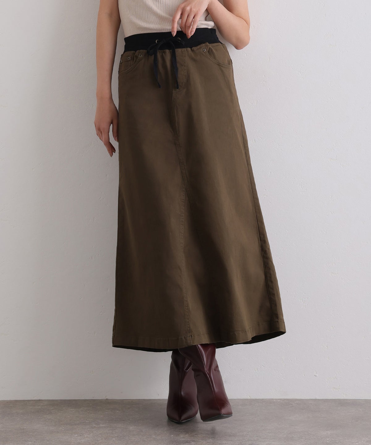 ウエストリブロングスカート
