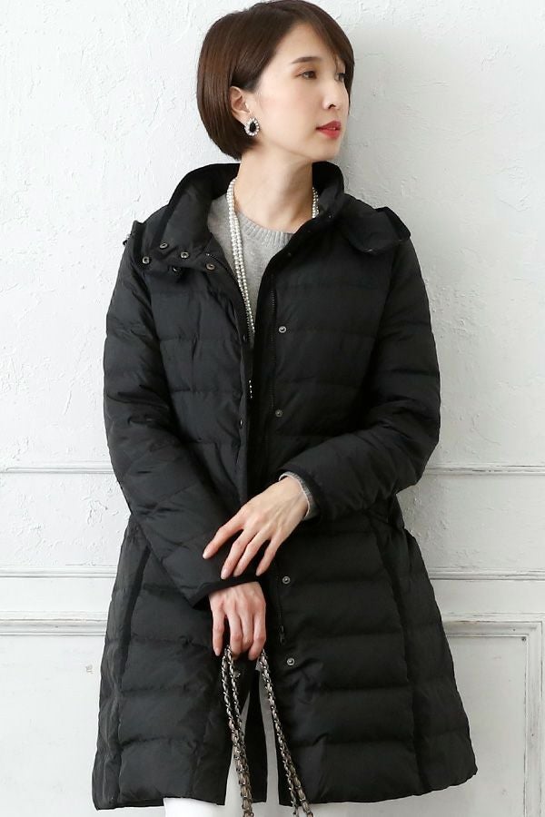 リボンラインダウンコート