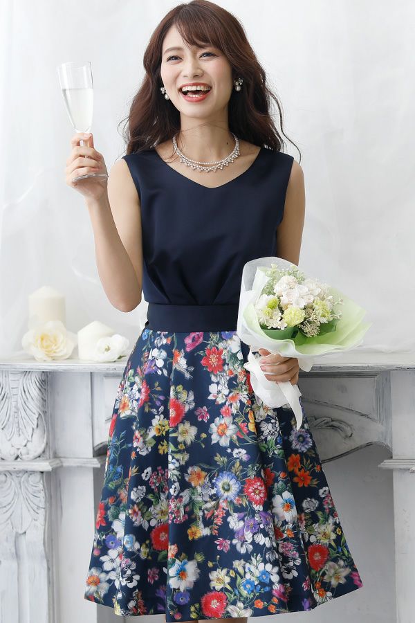 3Dフラワーワンピース