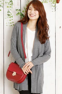シンプルレーヨンカーディガン