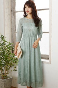 オールレースシアーワンピース