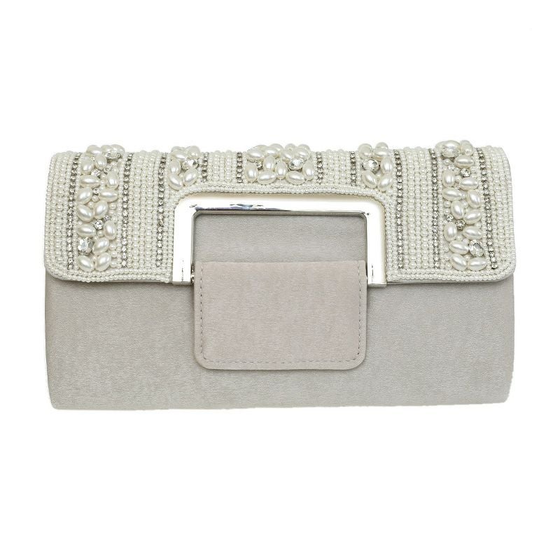 パールテキスタイルクラッチバッグ