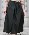 ブラックプリーツラップスカート