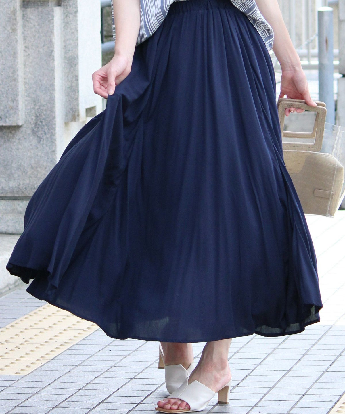 レーヨンフレアスカート