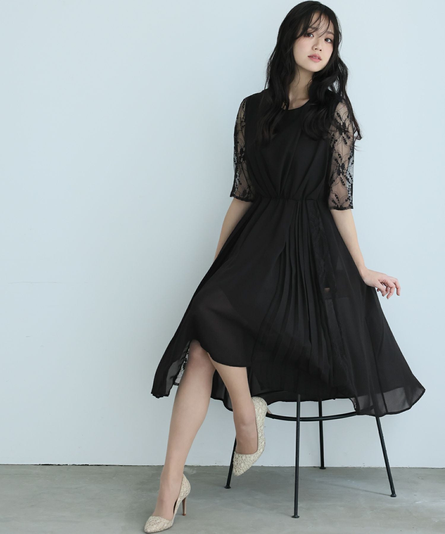 ANA G.K ChristianDior ドレスワンピース アシメ 結婚式・お呼ばれ対応 | ビスチェ風アシンメトリーワンピース