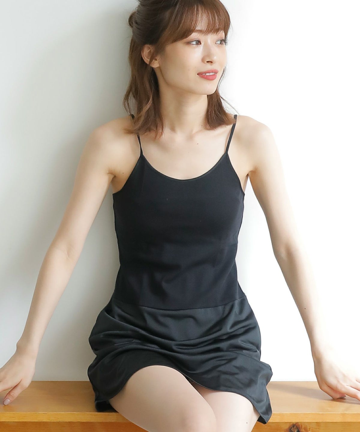 切り替えペチコートワンピース(丈2種)