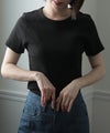 コットン100%リブTシャツ