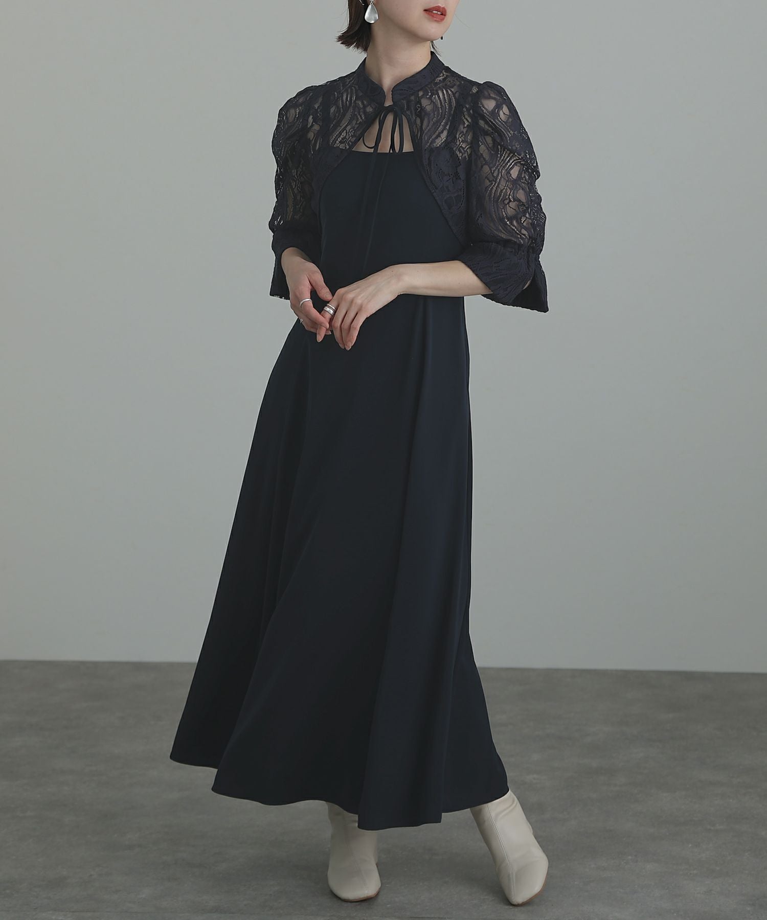 レースボレロセットアップワンピース｜PourVous