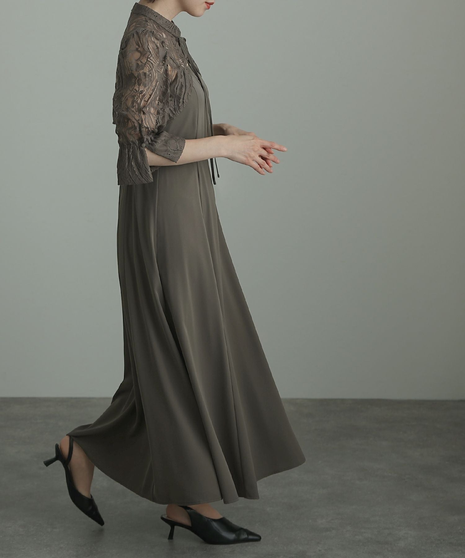 レースボレロセットアップワンピース｜PourVous