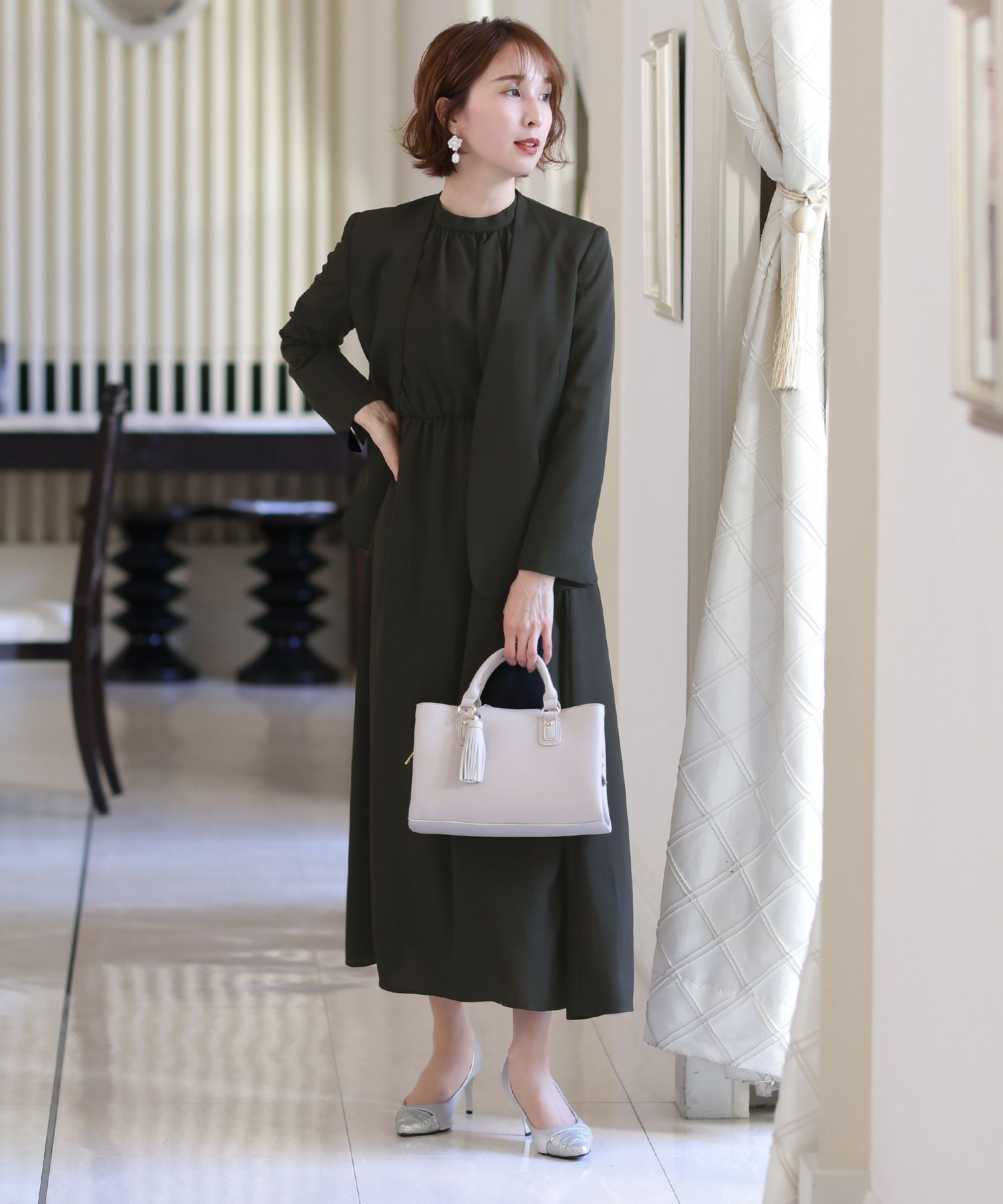 セオリー ワンピース ジャケット セット theory luxe（セオリーリュクス） フォーマル ワンピーススーツ