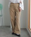 裏フリースツイルワイドストレートパンツ