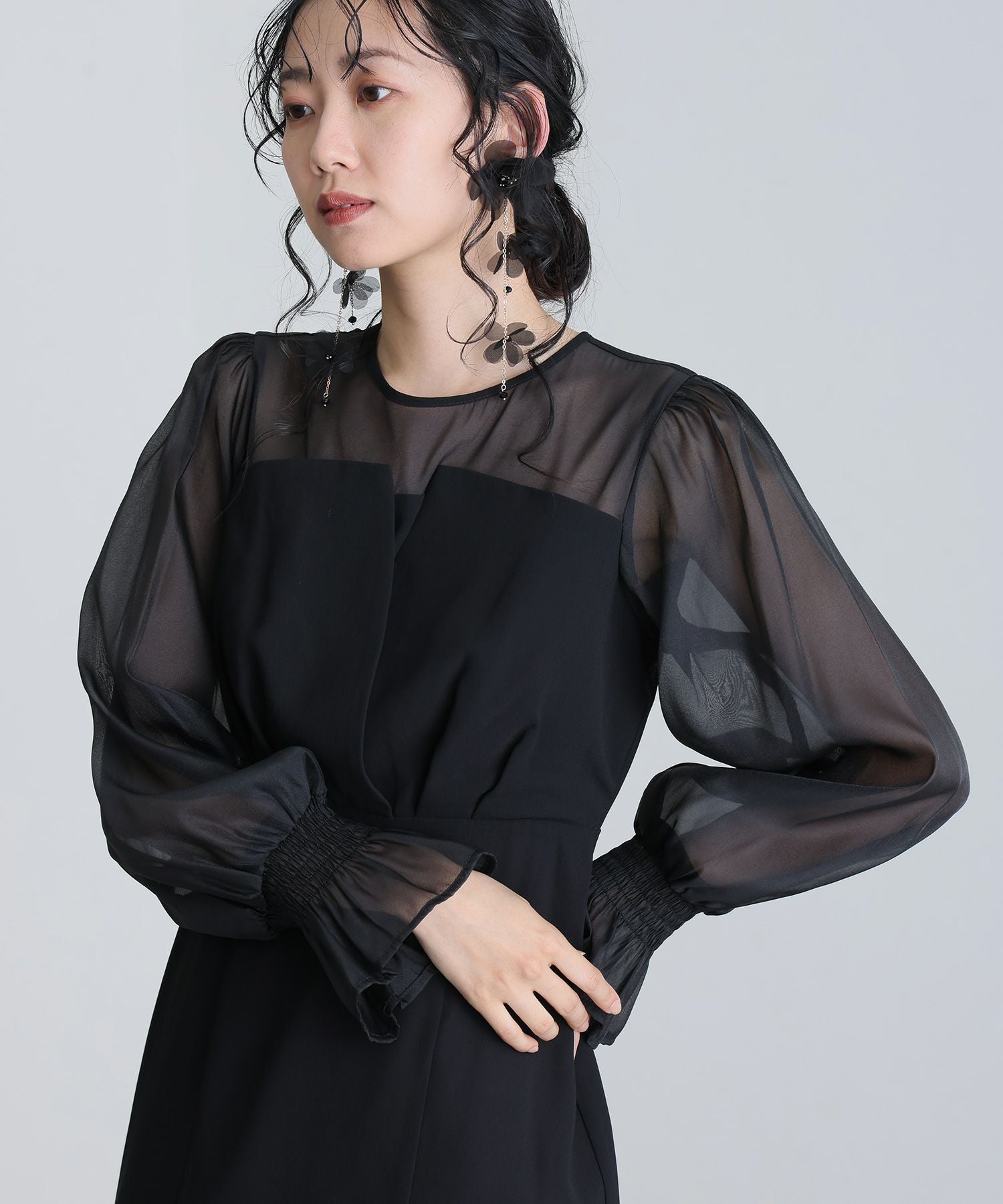 atlo シフォンビスチェタイトワンピース　XL シフォンビスチェタイトワンピース｜PourVous