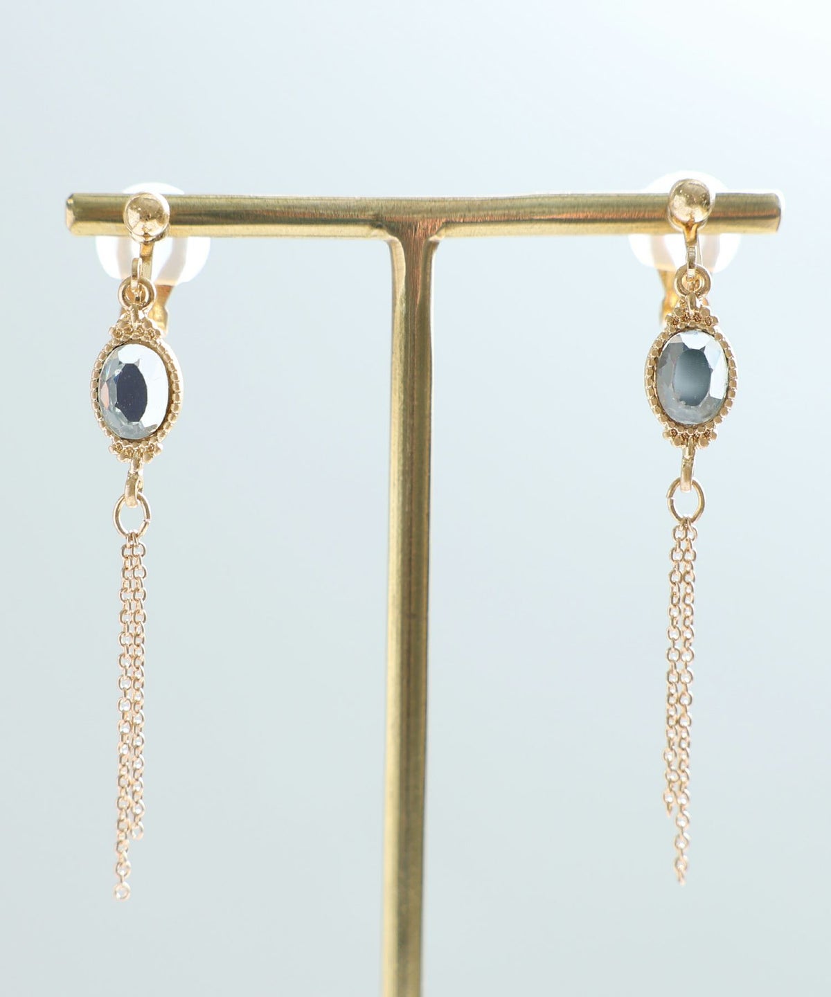 スワロフスキー×チェーンイヤリング